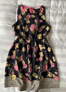 SOPRANO Girls Summer Floral Sleeveless Dress Size 8 Cute Lightweight - Picture 1 of 8