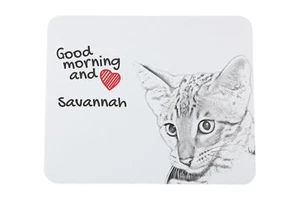 Savannah Tapis de Souris Avec Chat Art-Dog - Photo 1/7