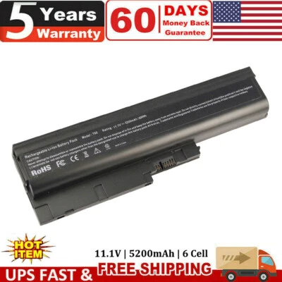 ✅Laptop Battery for IBM Lenovo Thinkpad T60 T61 R60 R61 R500 T500 R61e R61i T60p - Image 1 of 4