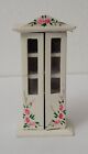 Vintage Dollhouse Furniture White Wood w/Hand Painted Pink Roses A2