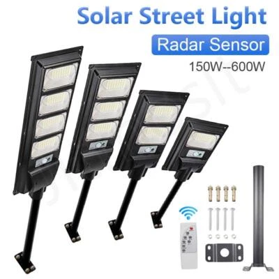 Solar Sensor Street light Outdoor Waterproof Cool White Garden LED Solar Power - Image 1 of 4