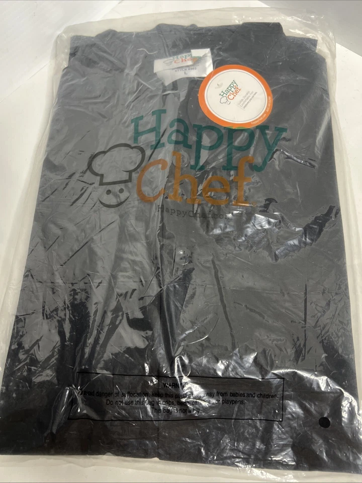 Happy Chef Lightweight Coat Size L Black - Image 1 of 1