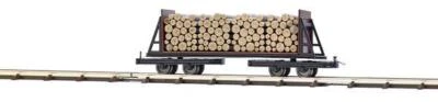 Wagon on bogies with log load Narrow Gauge - Busch 12247