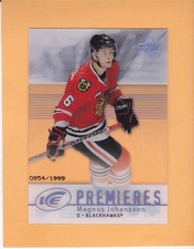 MAGNUS JOHANSSON #115 2007 08 UPPER DECK ICE PREMIERES ROOKIE SP 1999 BLACKHAWKS
