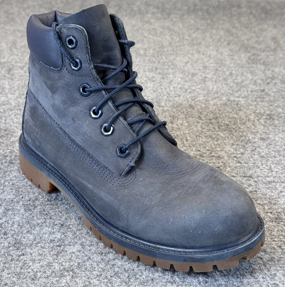 Botas de couro Timberland masculinas tamanho 6 azul nobuck clássico com cadarço 3793A - Imagem 1 de 4