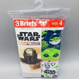 Star Wars The Child Boys Briefs 3 Pairs Size 4 - Picture 1 of 3