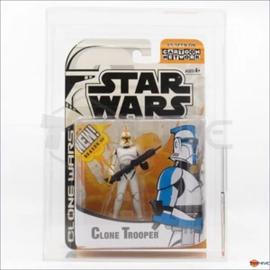 Star Wars Wars Clone Wars animated Yellow Clone Trooper Commander 2005 AFA 85 - Picture 1 of 3