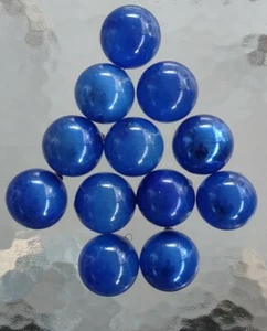 12 Beautiful Vintage Blue Glass Christmas Ornaments 1.25" ball Japan - Picture 1 of 5