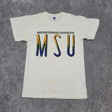 Vintage 1990s Montana-State T-Shirt Small White Single-Stitch USA Made