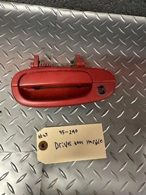 #69- 1995 Nissan 240sx S14 OEM Manija de puerta lateral del conductor Manija exterior roja Foto 1 de 4