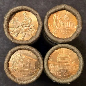2009 P & D Lincoln cent US Mint Wrapped Uncirculated Coin Roll Complete Set - Picture 1 of 20