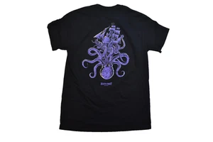 Death Coast Supply Co. Mens Octopuss Grabbing Ship Graphic Black Shirt New S-3XL - Picture 1 of 5