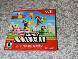 New Super Mario Bros. Wii (Nintendo Wii, 2009) disco e custodia - Foto 1 di 3