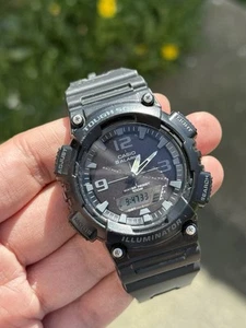Casio Tough Solar Watch Men 46mm Digital 5 Alarms 5208 AQ-S810W 100M - Picture 1 of 6