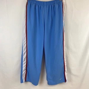Vintage Y2K Nike Blue Colorblock Pull-On Cropped Athletic Track Pants Size XL - Picture 1 of 10