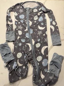 Pigiama Little Sleepies Zippy Sleeper pezzo unico taglia 2T stelle della luna celeste - Foto 1 di 3