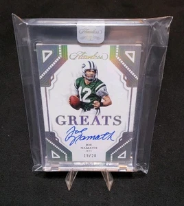 Joe Namath 2023 Panini Flawless Greats Silver On Card SP Auto /20 New York Jets - Bild 1 von 2