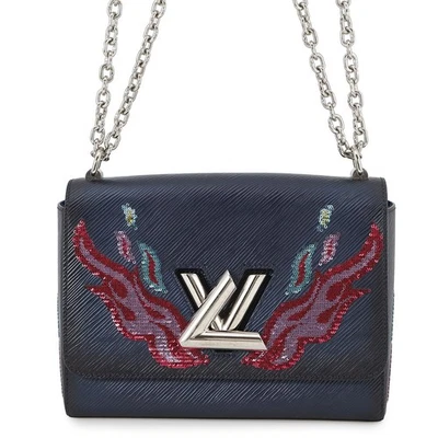 LOUIS VUITTON Twist Talla MM Cuero Epi/Lentejuelas Azul Marino Foto 1 de 4