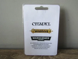 WARHAMMER FANTASY / OLD WORLD DARK ELVES FINECAST DREADLORD ON COLD ONE NISB - Picture 1 of 2