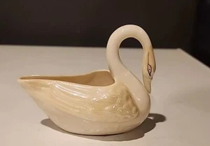 Belleek Swan Bird Porcelain Gravy Sauce Creamer Figurine Trinket Dish 2786B - Picture 1 of 7