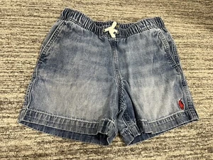 POLO RALPH LAUREN Jeans Denim Blue Adjustable Shorts Youth Boy 10 Red Pony - Picture 1 of 8