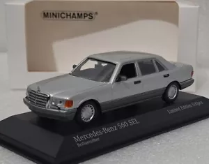 Mercedes-Benz 560 SEL (W126) 1990 Silver 1:43 Minichamps EXTREMELY RARE!! (3) - Picture 1 of 19