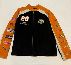 NEW VTG Wilsons Leather Chase Tony Stewart Suede Home Depot Nascar Jacket Medium - Picture 1 of 18