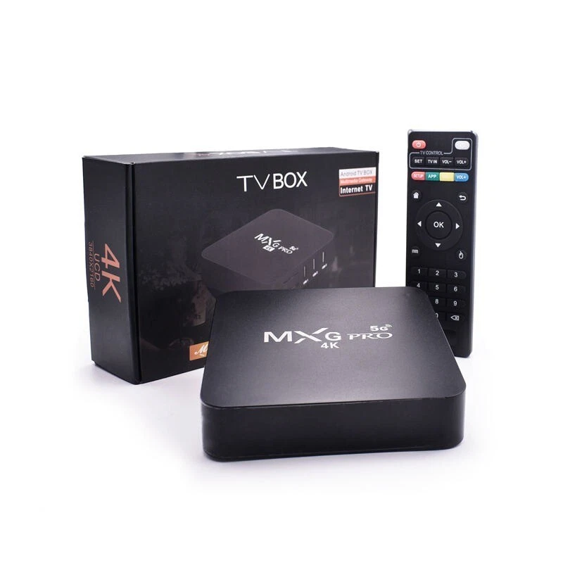 AUSHA MXQ Android TV Box 4K H.265 WiFi Smart Media Player Streaming Home Theater - Image 1 of 4