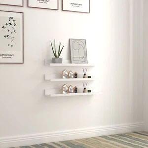 Floating Shelves Wood Set 3 Wall Mounted Shelf Display Book Shelf For Kids Home - Picture 1 of 8