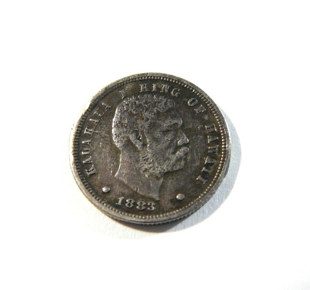 ハワイ王国1883年カラカウア25セント銀貨 ハワイ王国1883年カラカウア25セント銀貨