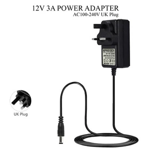 12V 3A NETZTEIL ADAPTER LADEGERÄT FÜR KAMERA / LED STRIP LICHT CCTV AC DC - Bild 1 von 6