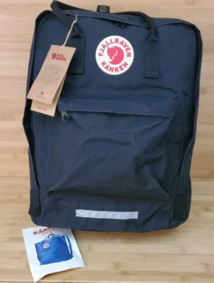 FJÄLLRÄVEN Fjallraven Kanken Big Backpack Black 23563 550 Reflective (Rare Discontinued)
