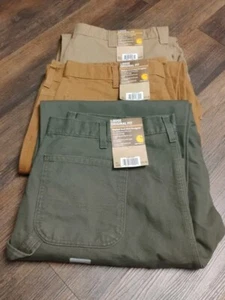 3 Pair Carhartt Men's Work Dungaree Pants Loose Original Fit 42x34 - Picture 1 of 12