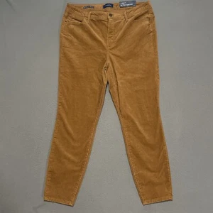 Talbots Pants Womens Size 14P High Waist Straight Leg Brown Corduroy - Picture 1 of 9