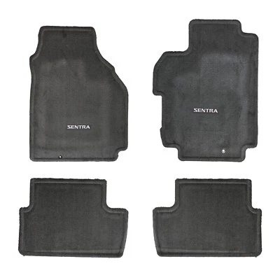 2009-2012 Nissan Sentra Gray Carpeted Carpet Floor Mats Front & Rear Set OEM NEW - Image 1 of 4
