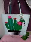 Kate Spade Ladies Horizon Leather Cactus  Tote Bag And Matching Keyring NEW🌼...