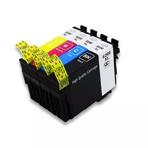 4 pezzi inchiostro T200XL per Epson XP200 XP300 XP310 XP400 XP410 WF2520 WF2530 WF2540 - Foto 1 di 1
