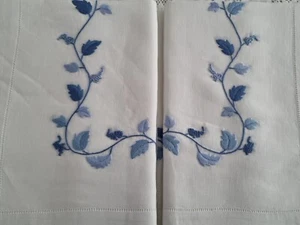 Rich sheet in pure linen with embroidery handmade - Picture 1 of 16