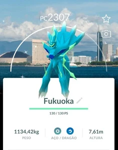 Shiny Dialga Origin Forme Fukuoka Background No Legacy Move - Pokemon Go - Picture 1 of 1