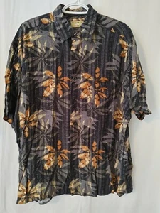 Vintage National Issue Shirt Short Slv Button Down Tropical Print Size L #11963 - Picture 1 of 5