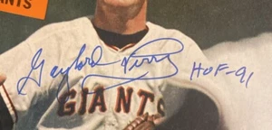 HOF Gaylord Perry Signed Sep 26 1966 Baseball Sports Illustrated Magazine Giants - Picture 1 of 6