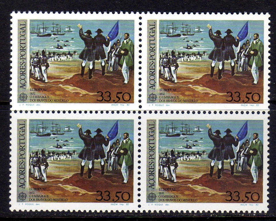 Azores sc#333 (1982) Europa CEPT full set in block of 4 OG MNH** — 第 1/1 张图片