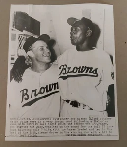 8/7/1952 Satchel Paige St. Louis Browns Press Photo 7x9 12 Inning Shutout 8/6 - Picture 1 of 10