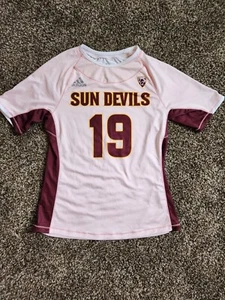 Adidas ASU Sun Devils Womens Jersey #19 M Pink Sports College PAC12 - Picture 1 of 7