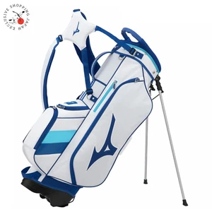 Mizuno Golf Tour Carry Stand Prime Bag 10 x 47in 6-way 3.5kg Men's White/Blue - Picture 1 of 7