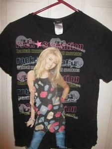 hanna montana rock sensation t shirt xxl 20 1/2 childs girls size disney cotton - Picture 1 of 6