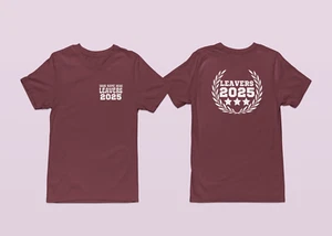 Personalised Custom Your Name Leavers 2025 T-shirt School Teachers Friends Gifts - Picture 1 of 22