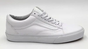 OLD SKOOL CLASSIC TUMBLE-Leather Men's Women's All White VN0A38G1ODJ - VANS - Foto 1 di 5
