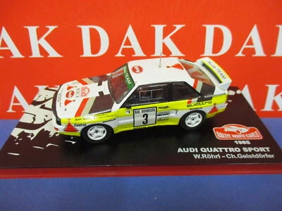 Die cast 1/43 Modellino Auto Audi Quattro Sport Rally Monte Carlo 1985 W. Rohrl - Immagine 1 di 4