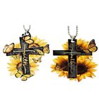Cross shape Butterfly Sunflower Car Mirror Hanging Accessories  Women